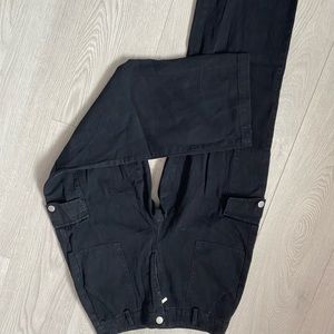 black cargo pants